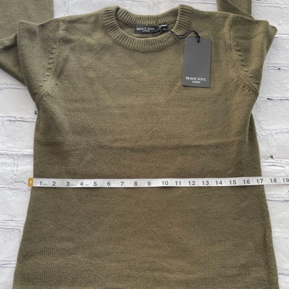 Brave Soul Grungy Round Neck Sweater Dress - Picture 4 of 10